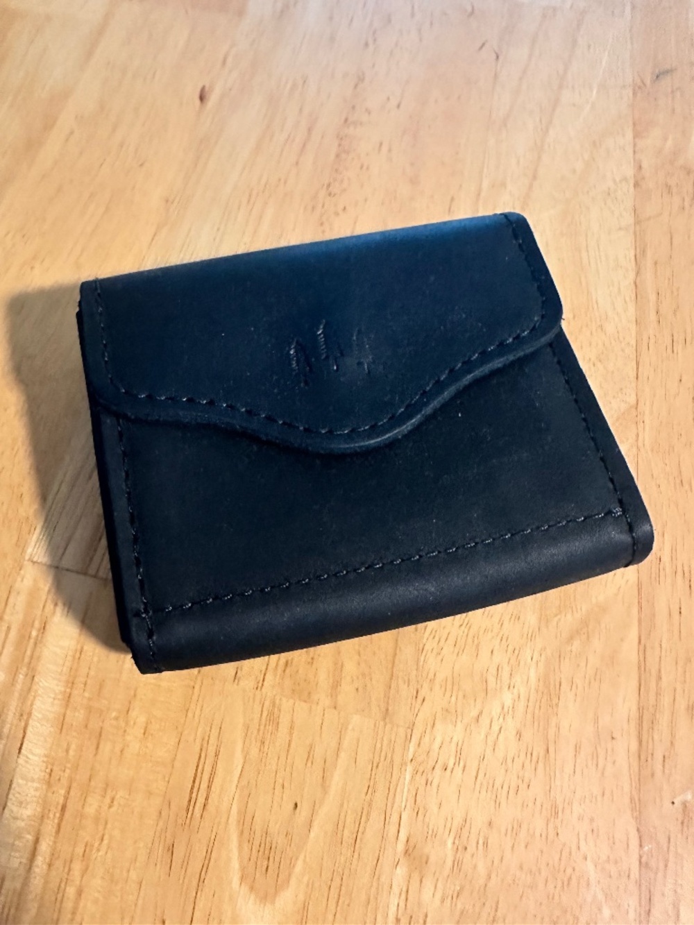 Portland Leather small Bozeman wallet, smooth black